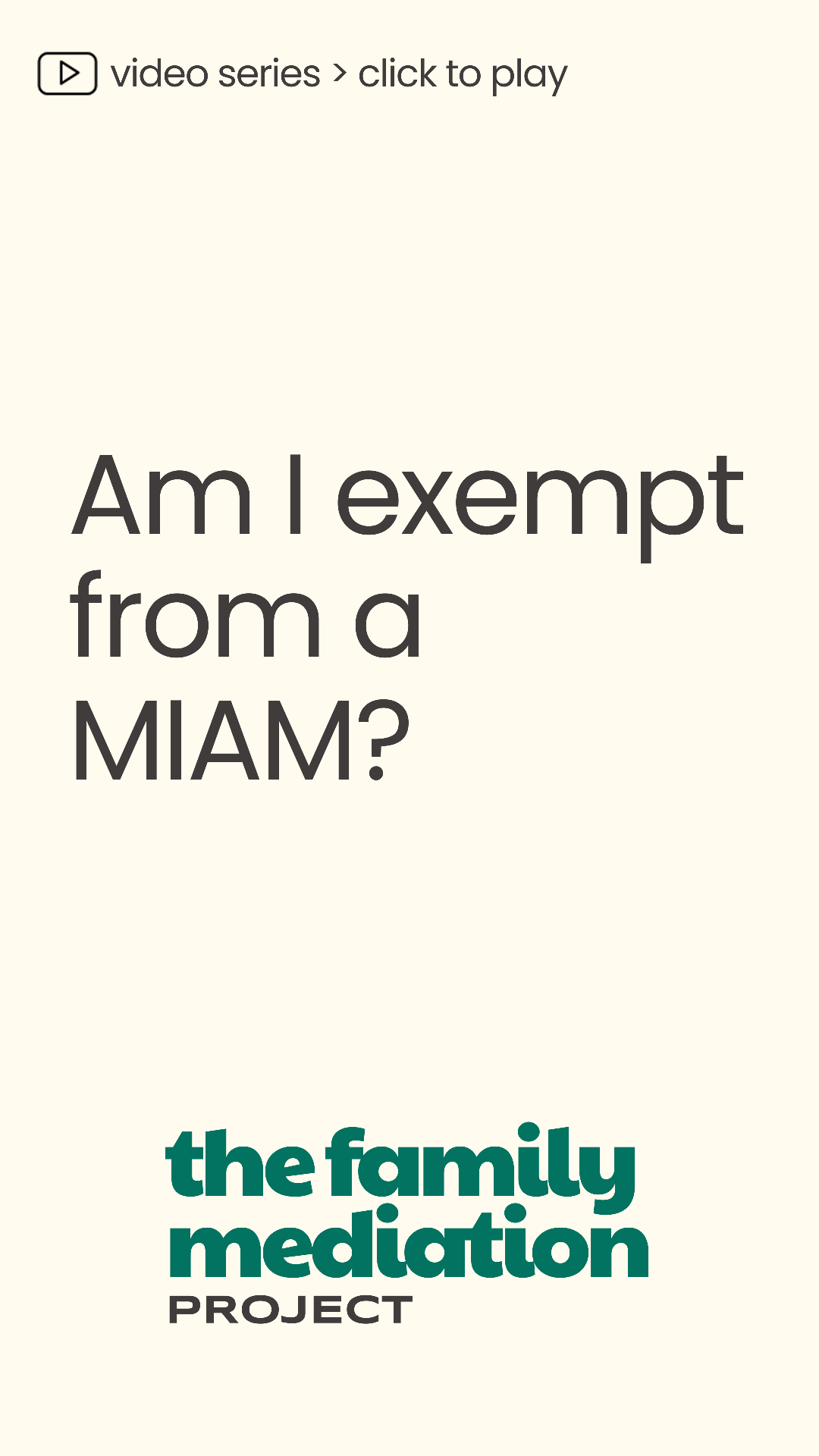 Am I exempt from a MIAM? Video thumbnail