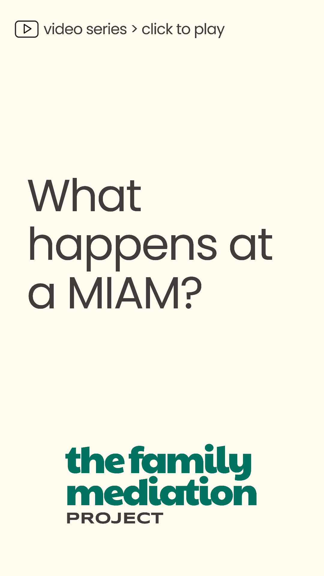 Watch: What happens at a MIAM?