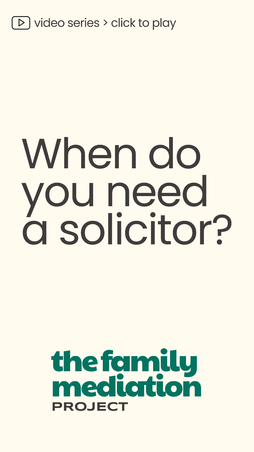 Video thumbnail — Do you need a solicitor for divorce?